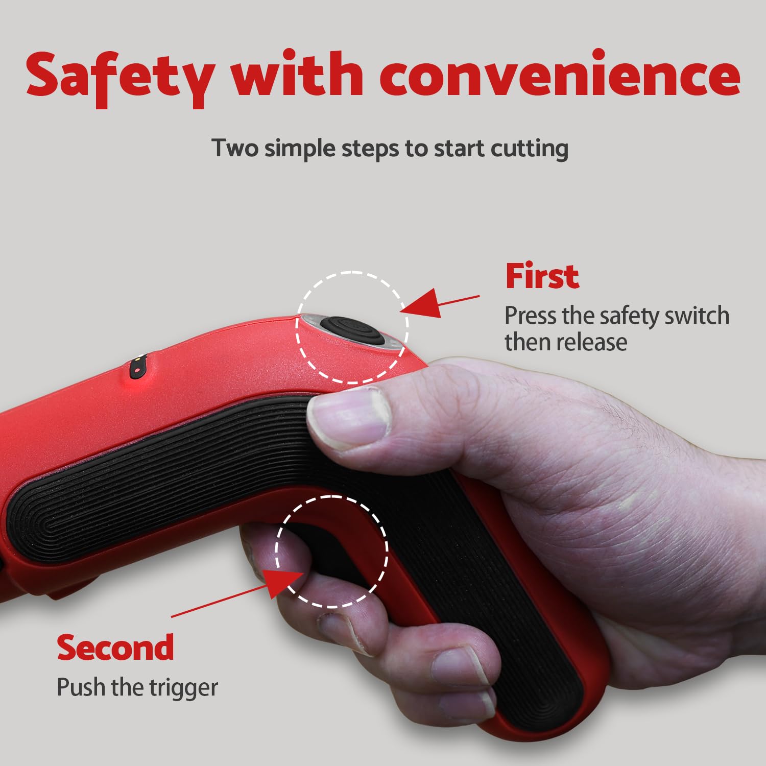 S&F STEAD & FAST Electric Box Cutter 4V, Cordless Electric Scissors for Cardboard, Power Cutter with Case for Crafts, Leather, Paper