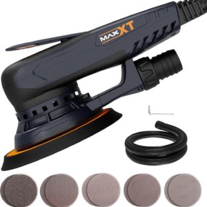 MAXXT Electric 2.5mm Random Orbital Sander Brushless 350W 3A Multi-function Variable Speed Electric Corded Orbital Sanders Machine with 10 Sanding Paper for Woodworking (R7303-2.5mmOrbit)