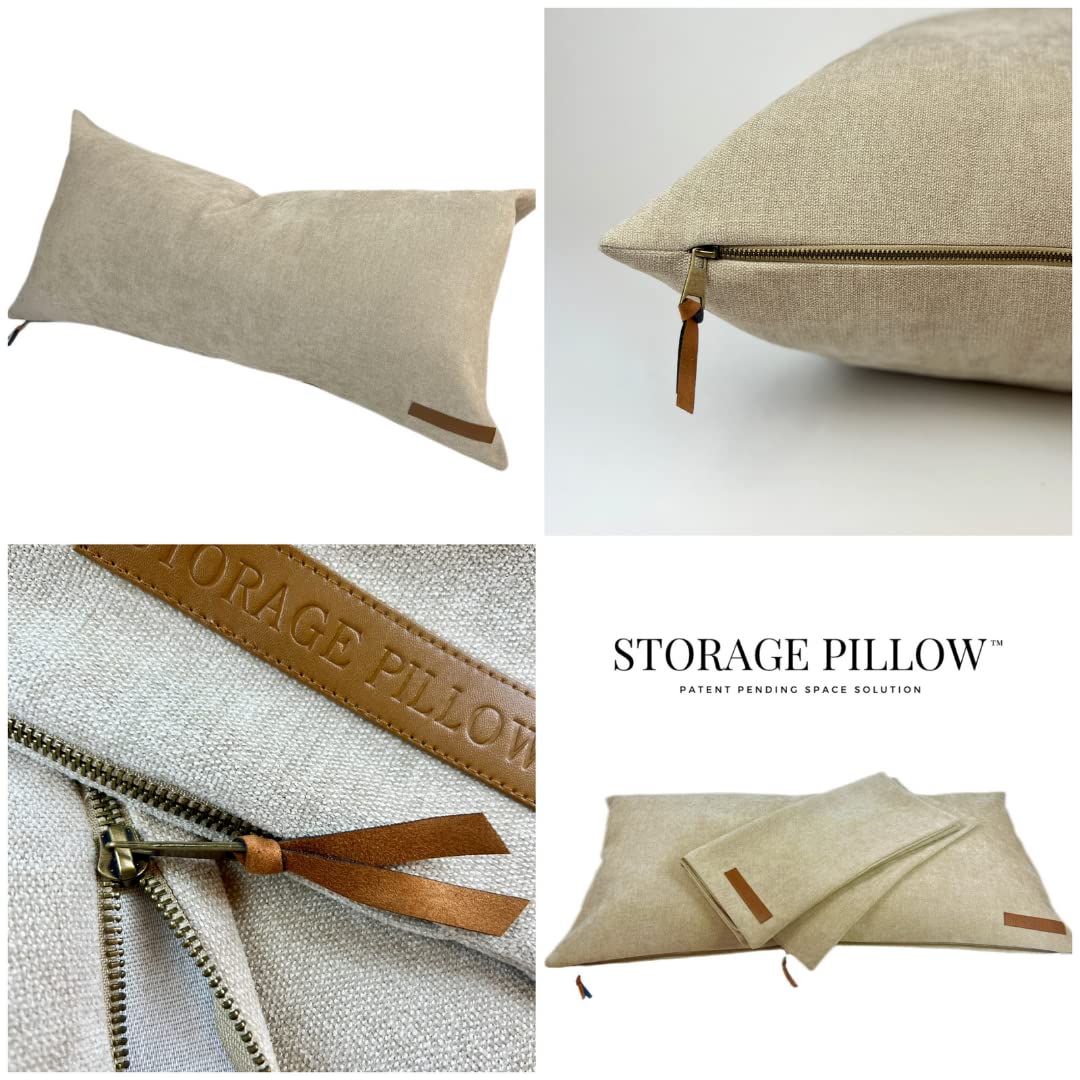 THE STORAGE PILLOW XL zippered storage Pillowcase FILL w Clothes Bedding Blankets to maximize Space - RV Camper Dorm Tiny Home Boat Inside Organization Ideas Accessories - Small Space Storage Solution