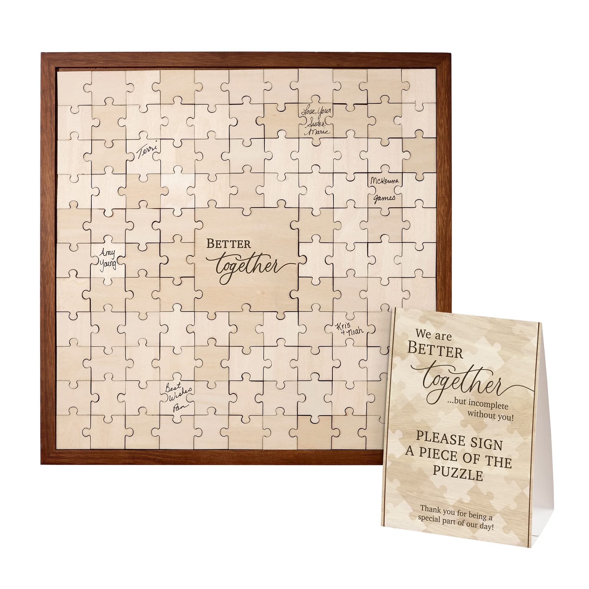 Lillian Rose Puzzle Guest Book for an Alternative Wedding Guestbook, One Size, Clear