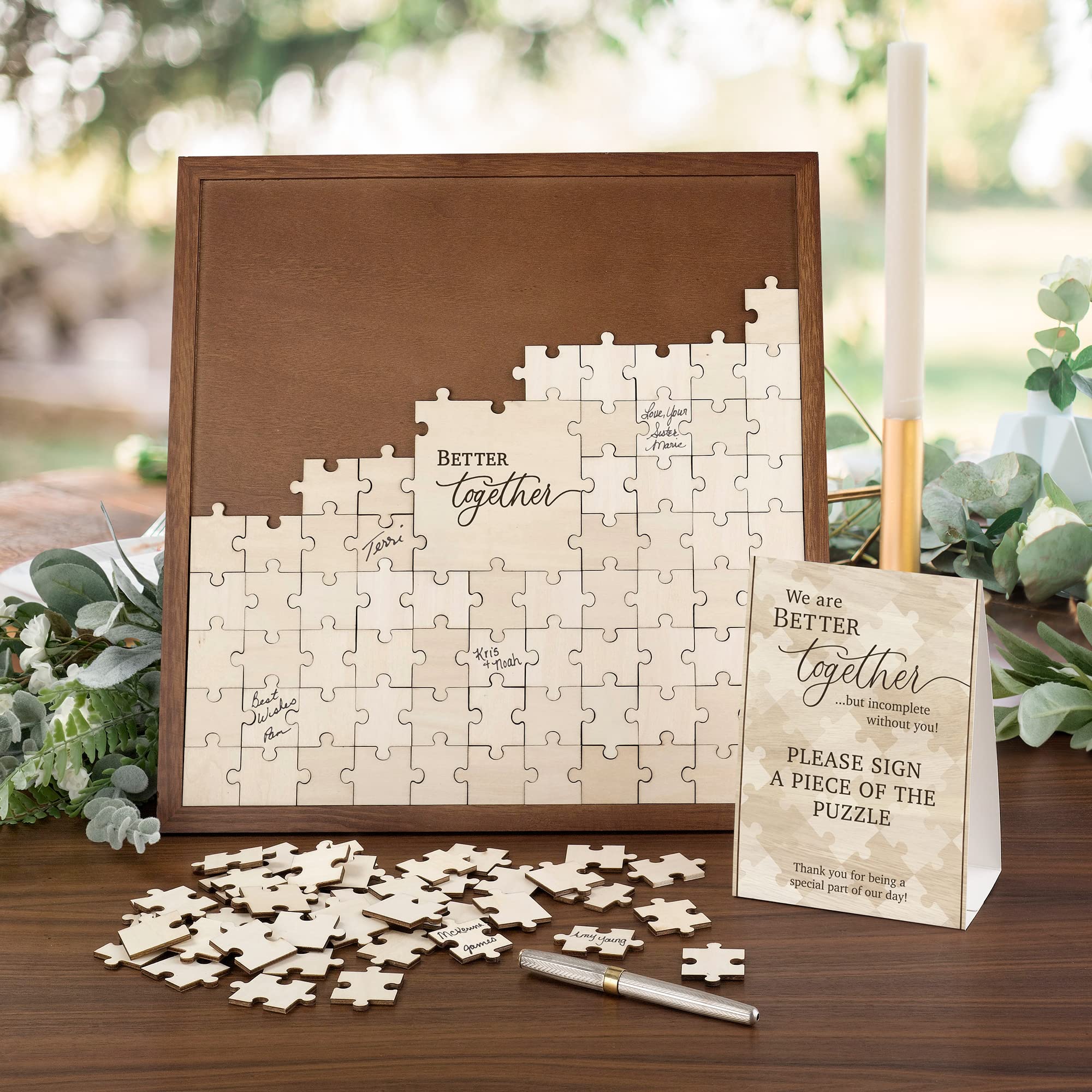 Lillian Rose Puzzle Guest Book for an Alternative Wedding Guestbook, One Size, Clear