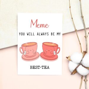 GavinsDesigns Meme You Will Always Be My Best-Tea - Funny Pun Card - Best Tea Card - Mother's Day Card - Meme Bestie Card - Tea Loving Meme Card - Gift For Her - Meme Card - Birthday Card Funny