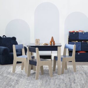 GAP GapKids Table and 4 Chair Set - Greenguard Gold Certified, Navy/Natural