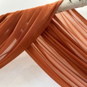 Wedding Arch Drapes Draping Fabric 1 Panel 20ft Terracotta Wedding Drapes 30x240 inch Terracotta Curtains for Wedding Ceremony Wedding Drapery White Drapes for Backdrop Birthday Party