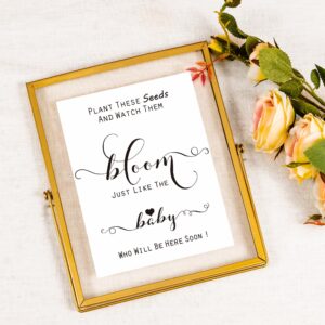 Calculs Baby Bloom Gold Floating Picture Frame Wedding Signs Place Card/Menu Holder 10 x 8 Inches Centerpiece Table Décor for Baby Shower