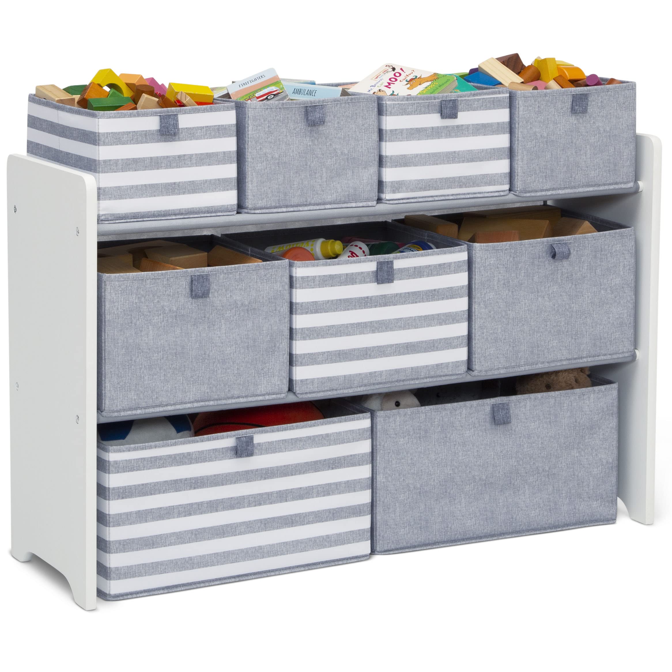 GAP GapKids Deluxe Toy Organizer - Greenguard Gold Certified, Grey/White