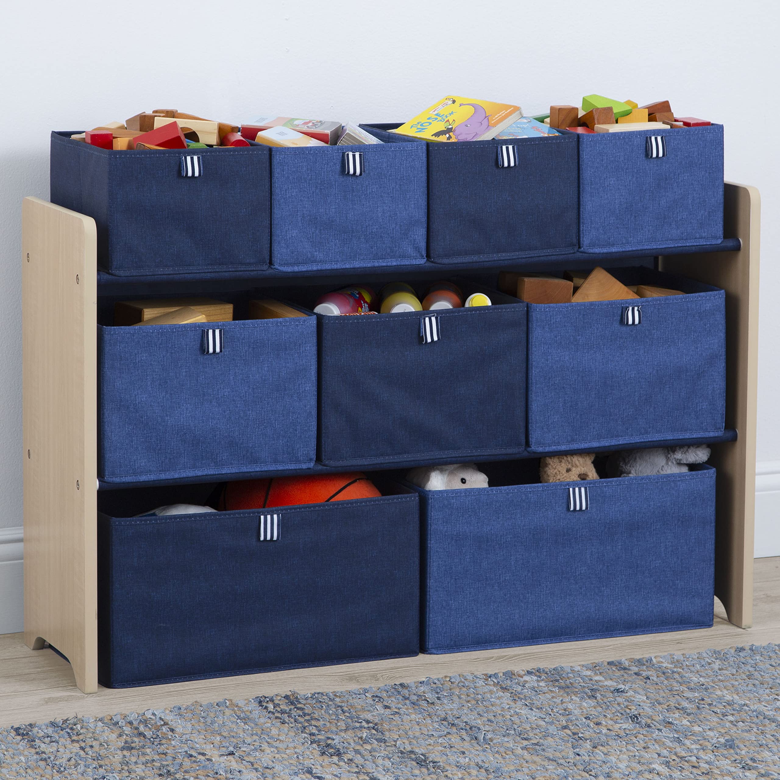 GAP GapKids Deluxe Toy Organizer - Greenguard Gold Certified, Navy/Natural