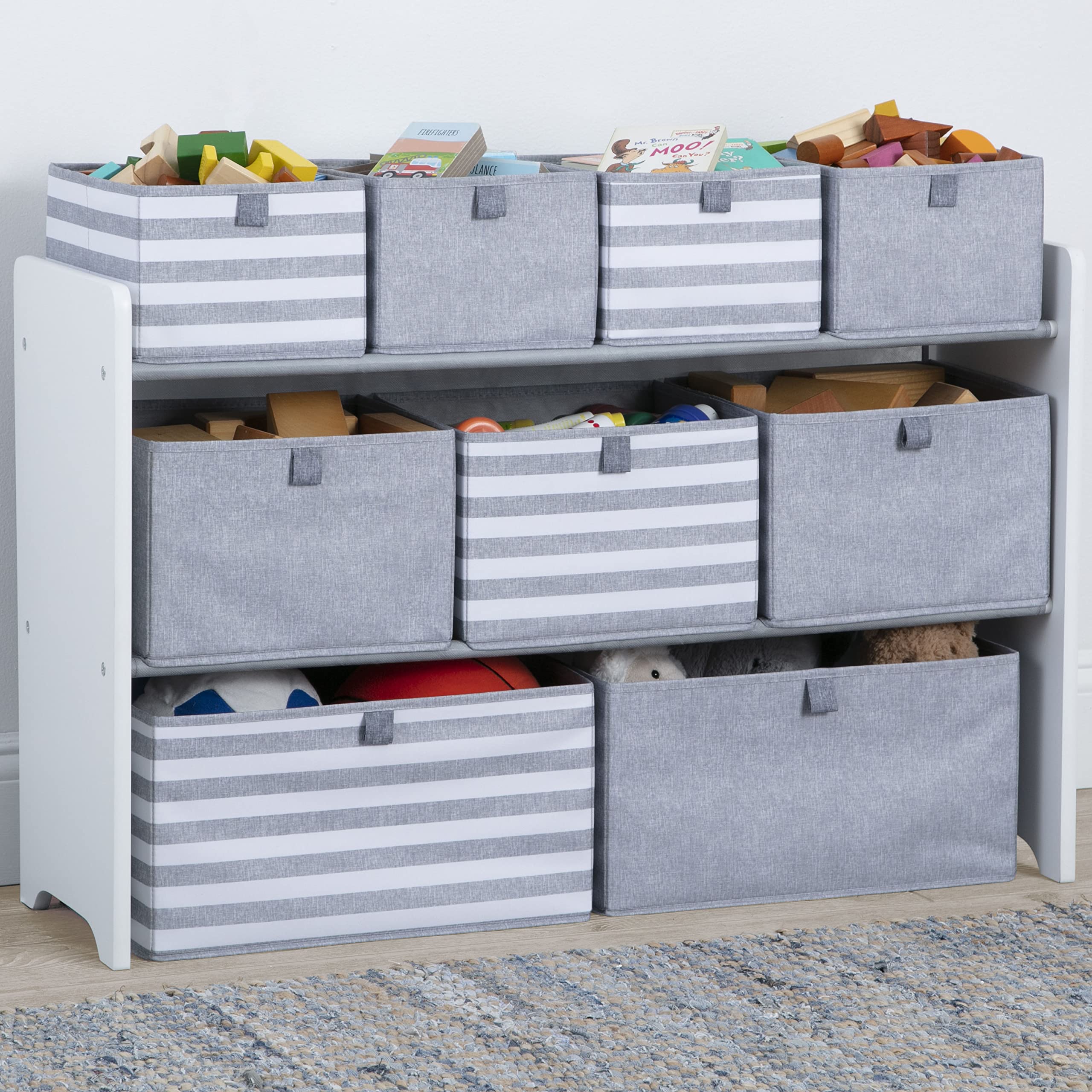 GAP GapKids Deluxe Toy Organizer - Greenguard Gold Certified, Grey/White