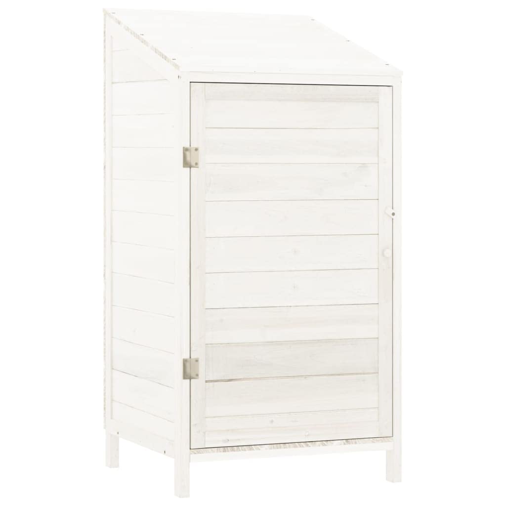 GOLINPEILO Wooden Garden Storage Shed, Outdoor Storage Cabinet, Garden Wood Tool Shed, Outside Wooden Shed Organizer for Yard, Patio, Deck and Porch, White 21.7"x20.5"x44.1" Solid Wood Fir