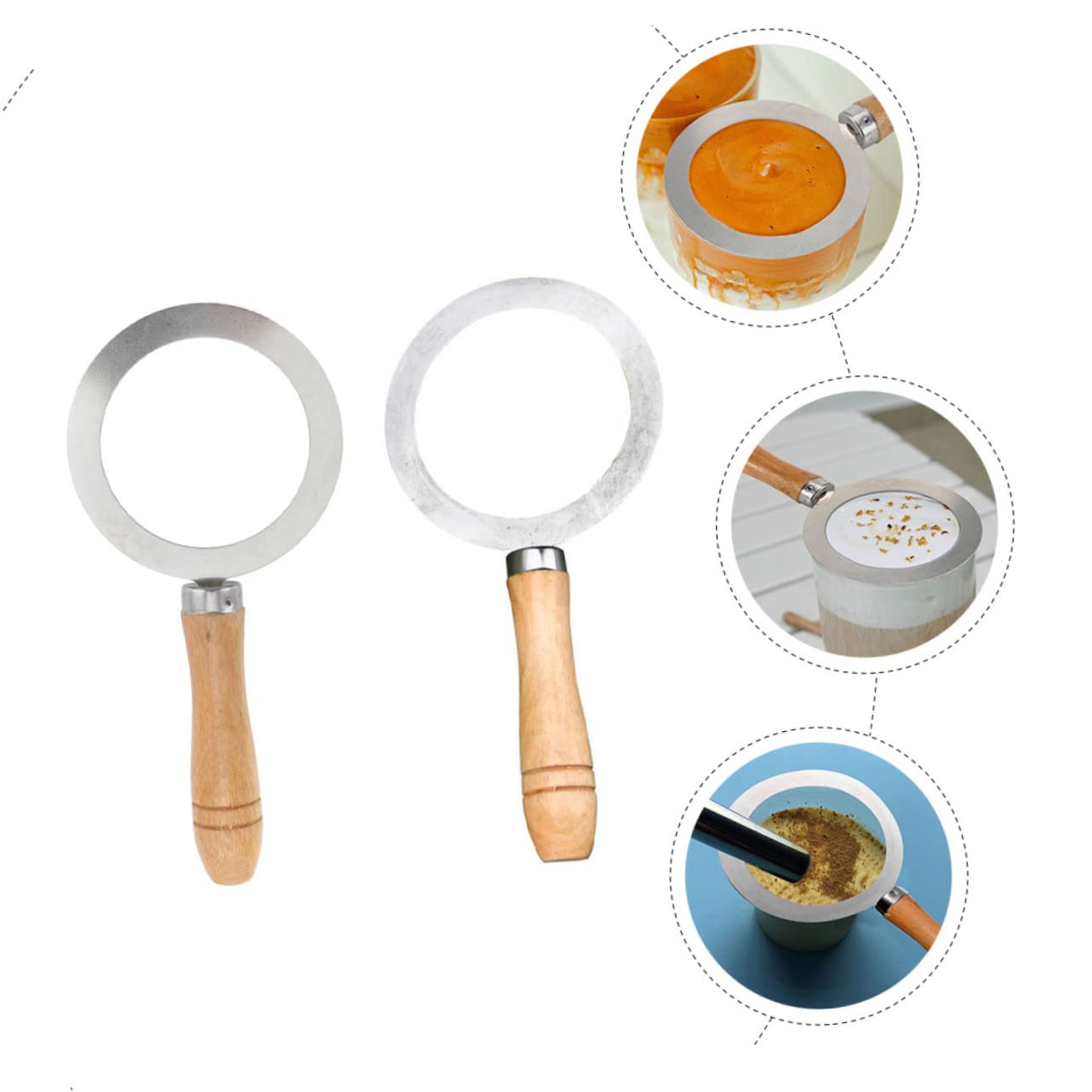 SHOWERORO 2pcs Milk Tea Baking Rings Espresso Stainless Steel Coffee Cup Espresso Tool Baking Cup Rim Ramekin Cup Tool Seal Ring Gasket Cup Rim Cover Gasket for Cup Rim Baking Cup Ring