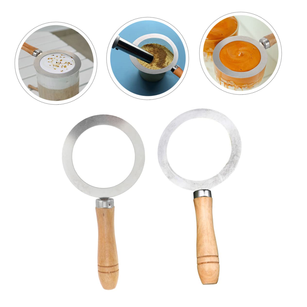 SHOWERORO 2pcs Milk Tea Baking Rings Espresso Stainless Steel Coffee Cup Espresso Tool Baking Cup Rim Ramekin Cup Tool Seal Ring Gasket Cup Rim Cover Gasket for Cup Rim Baking Cup Ring