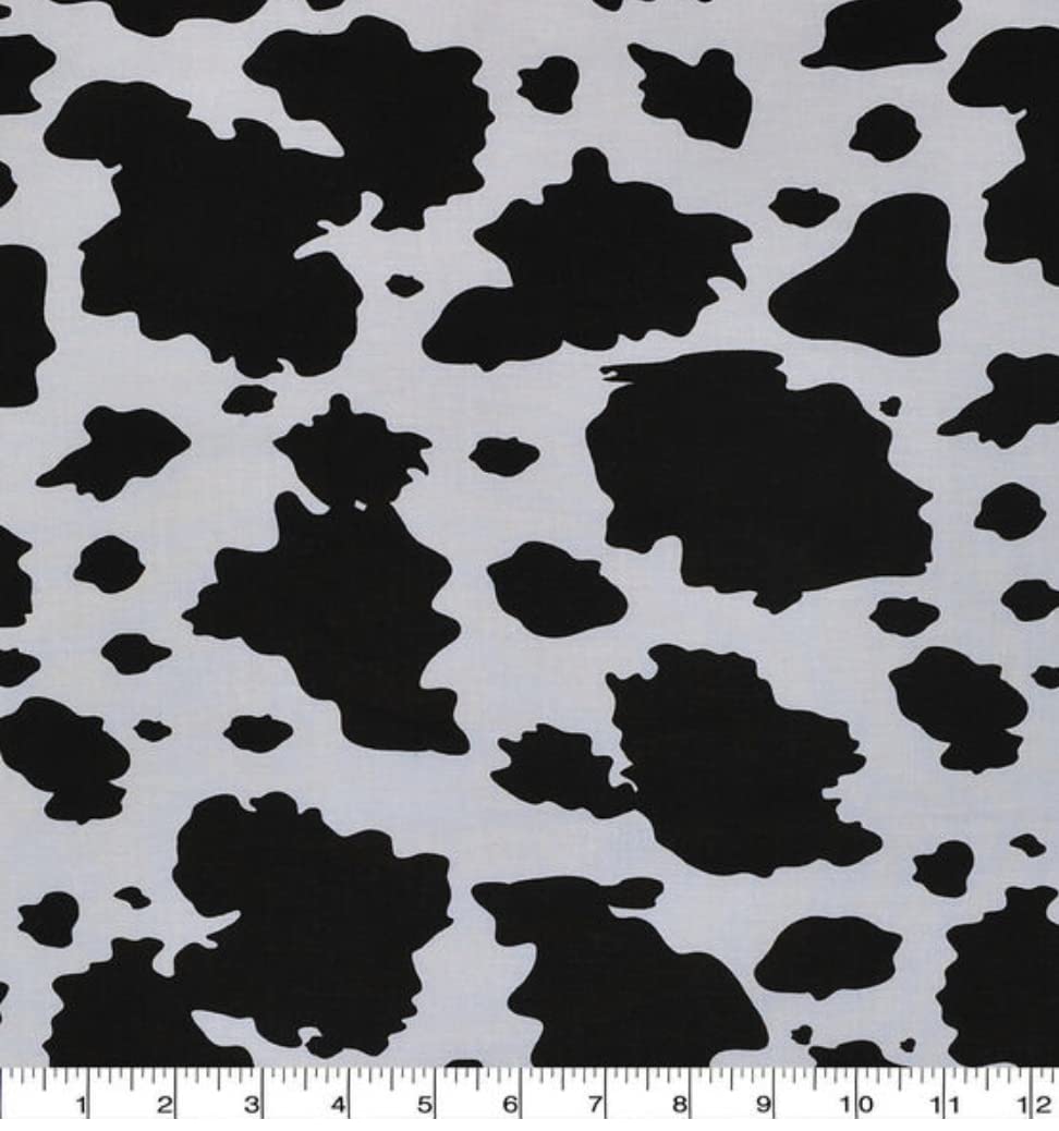 Cow Print Novelty Cotton Fabric Precut - One Yard