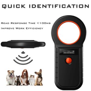 Smoostart Microchip Scanner, ISO11784/85/FDX-B/EMID 128 Records Data Storage Upload to PC Microchip Scanner Reader for Dog/Pet/Cat/Pig/Animal