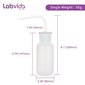 Labvida New Released Thick Wall 250ml Squeeze Bottle Set 2pcs- Laboratory Grade Durable Wash Bottles for Precision Liquid Dispensing and Tattoo Cleaning