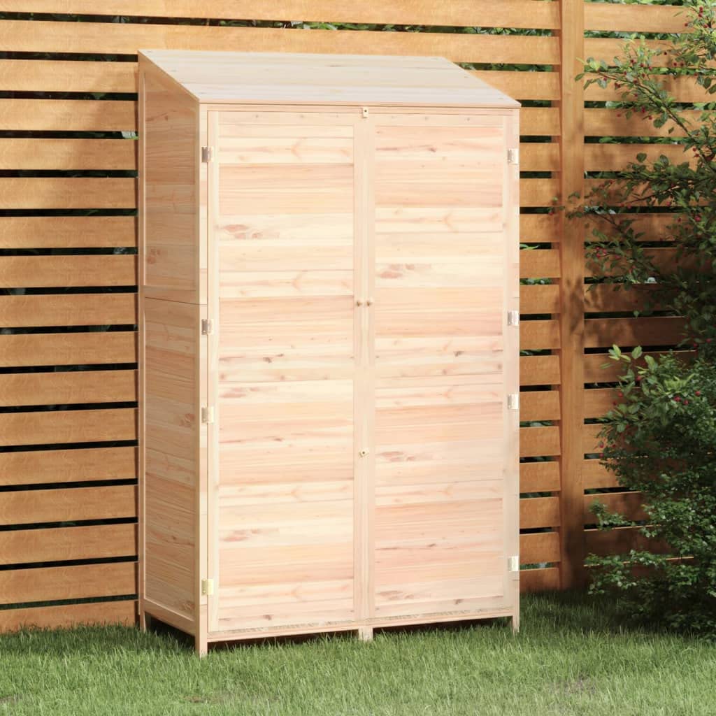 loibinfen Wooden Garden Storage Shed, Solid Wood Fir Outdoor Storage Cabinet, Garden Wood Tool Shed, Outside Wooden Shed Organizer for Yard, Patio, Deck and Porch, 40.2"x20.5"x68.7"