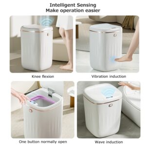 CARTBAE 5.2 Gallon Large Capacity Intelligent Sensing Trash Can Sturdy and Durable Trash Bin Fully Sealed Bathroom Kitchen Bedroom GarbageCan