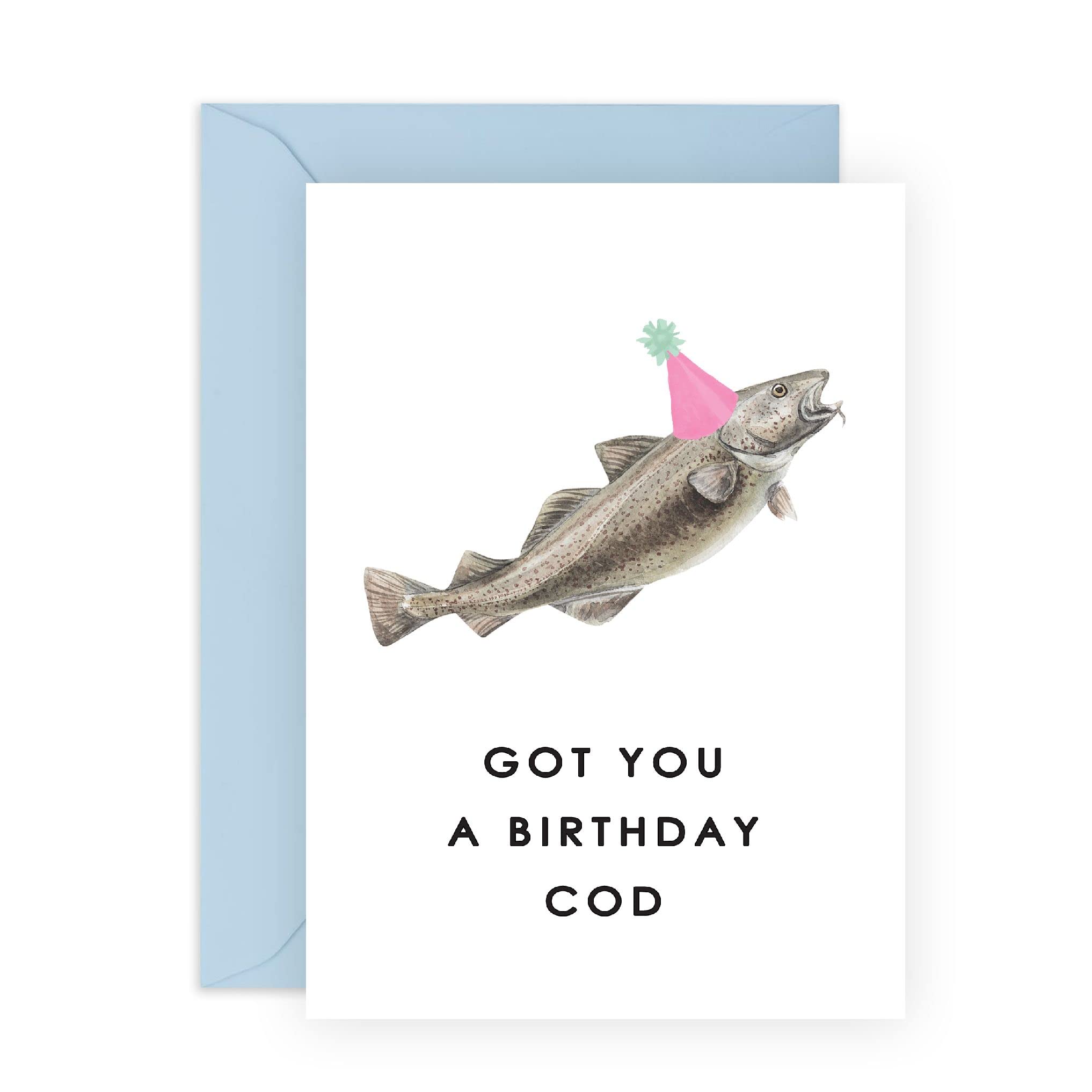 CENTRAL 23 Birthday Card For Dad - 'Birthday Cod Card' - Pun Humor Jokes- Mom Birthday Cards - Wife Birthday Card - Gifts For Men Women Him Her - Comes With Stickers