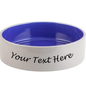 personalized pets bowls with name - heavy duty ceramic pet bowl for cats and small dogs - custom name non-slip ceramic cat dish - easy to clean cat feeding & watering supplies - 64 oz