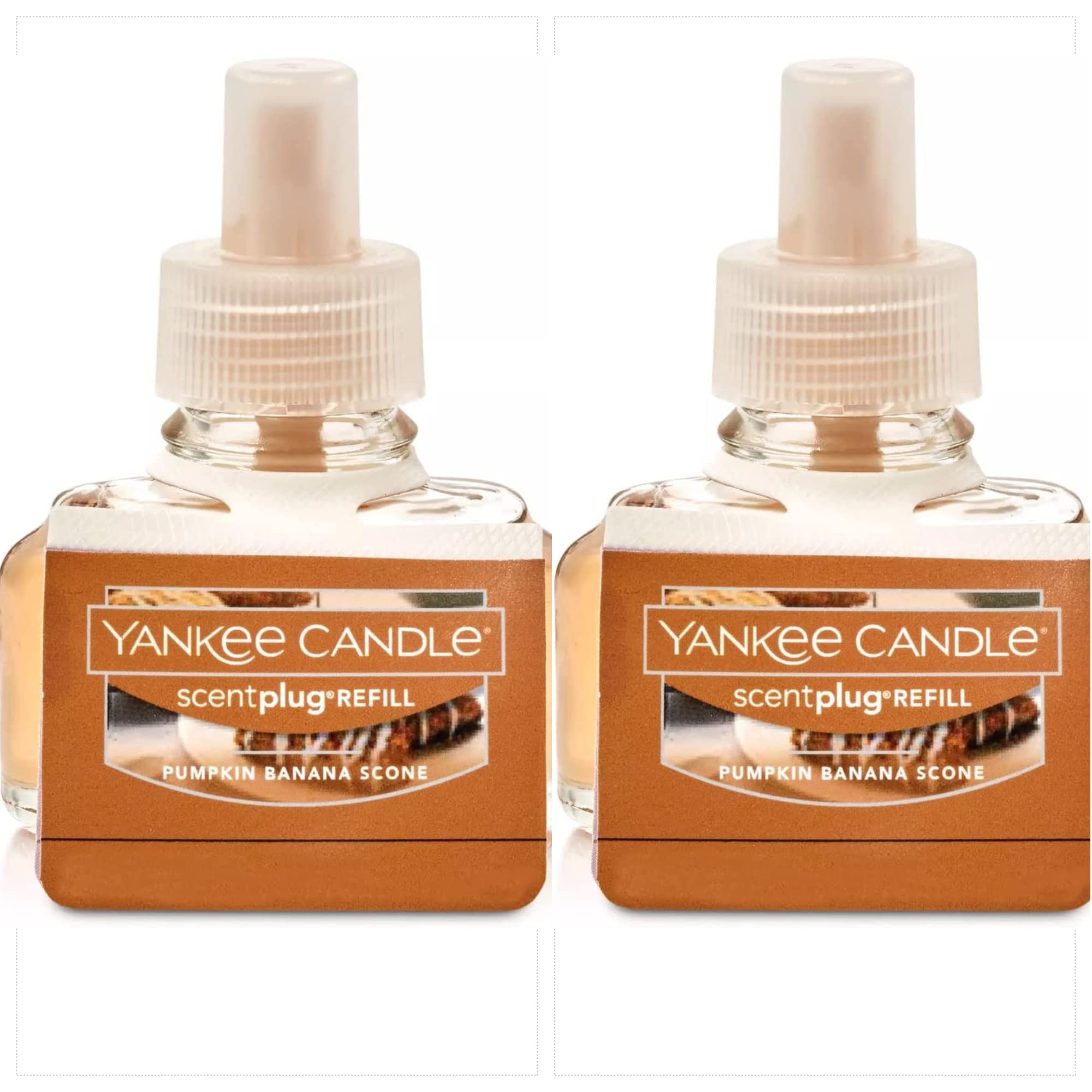 Yankee Candle Pumpkin Banana Scone Scent Plug ins Set of 2. Each 0.625 fl oz Pumpkin Banana Scone