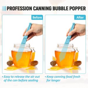 Pisol 2 Pieces Canning Tools Kit, 3 In 1 Magnetic Lid Lifter Jar Lid Lifter and Canning Bubble Popper Bubble Remover Measurer Canning Tools, Canning Supplies