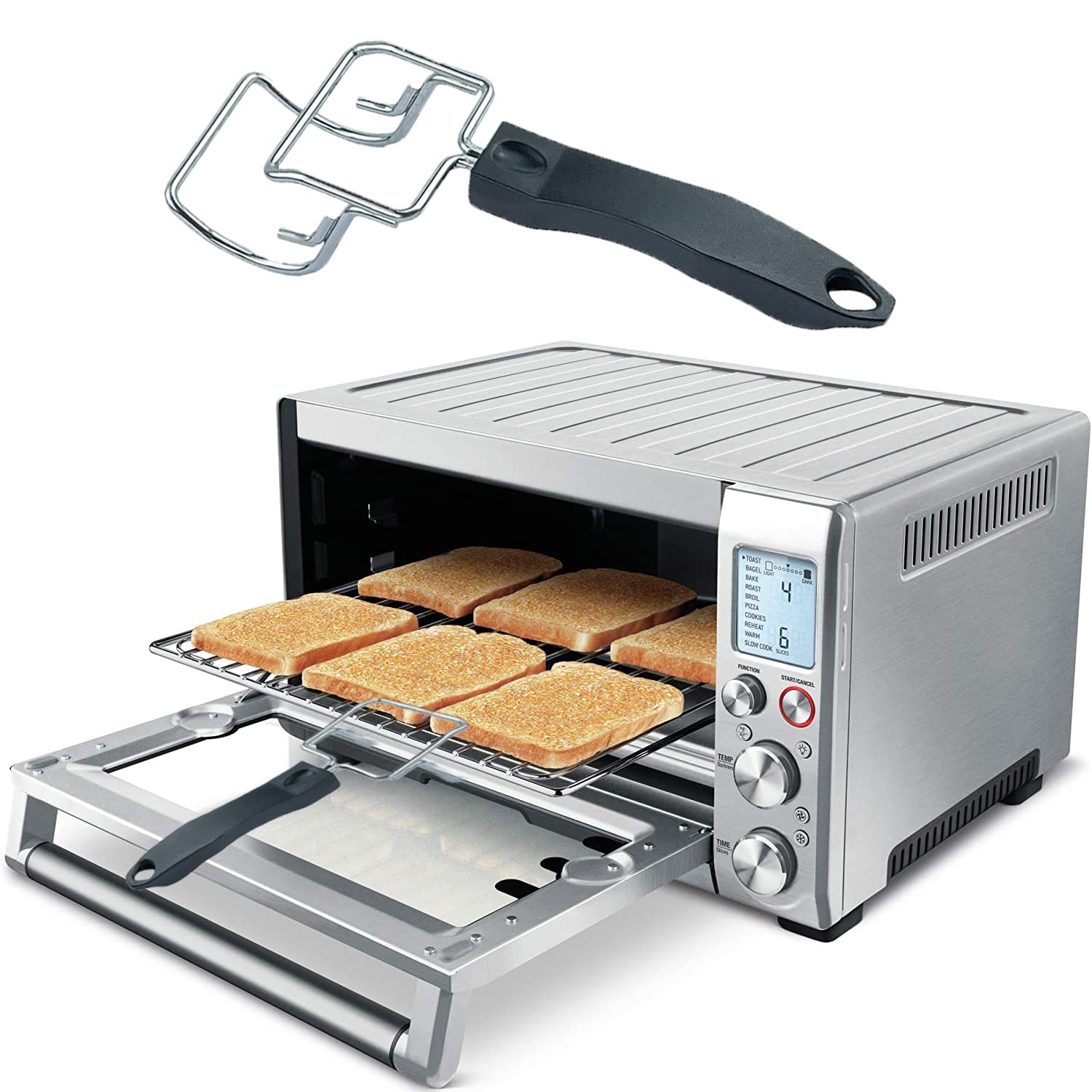 Air Fryer Convection Toaster Oven Tray Extractor, Grills Extractor, Grills Clip, Oven Clip, Oven Food Clip, Oven Tray Handle, Scald Resistant Clip, Common to Trays and Grills, Used to Quickly Remove