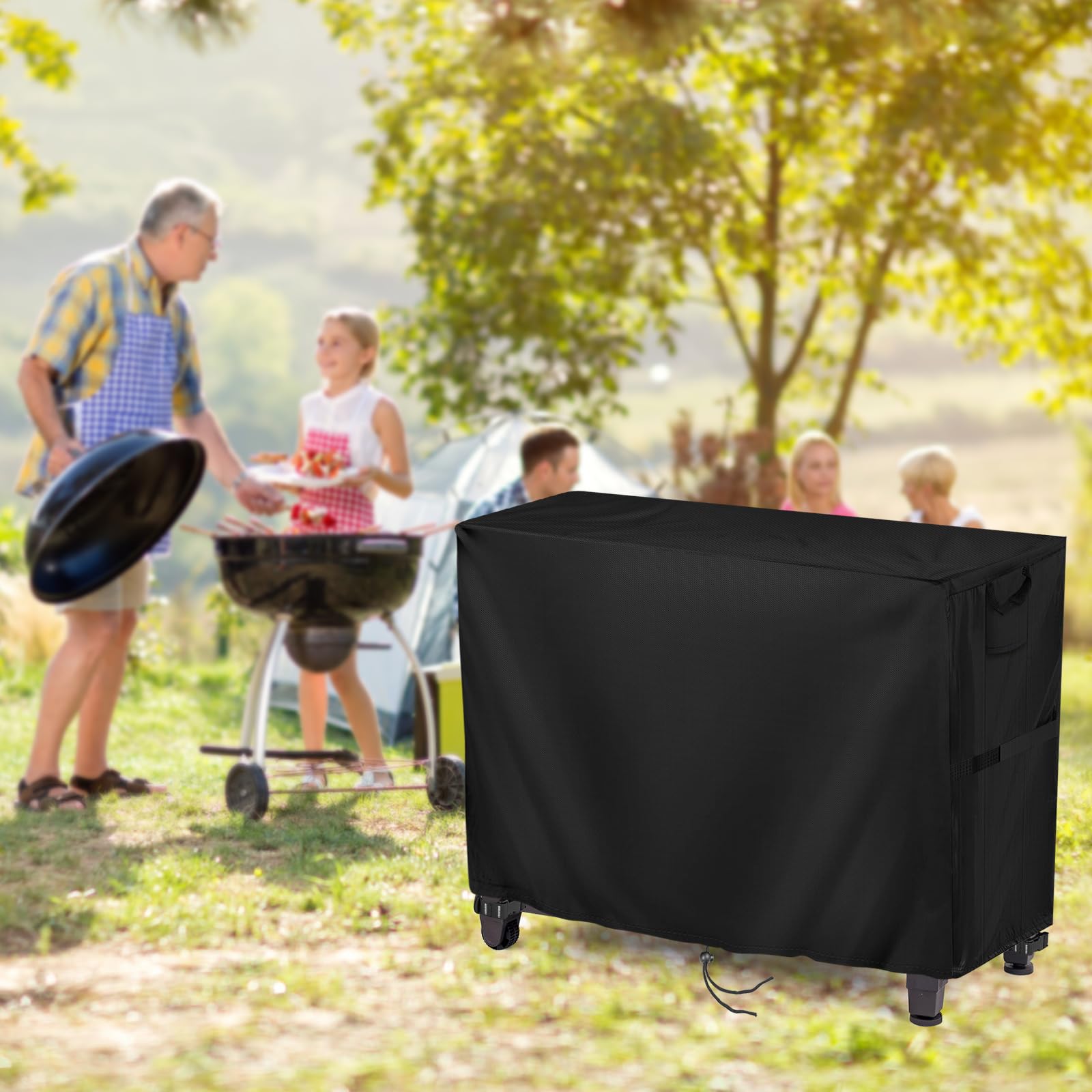 Jungda Prep Table Cover for 52 Inch Keter Unity XL Portable Outdoor Table and Storage Cabinet,Outdoor Bar Table Cover Waterproof Heavy Duty Patio Grill Table Cover