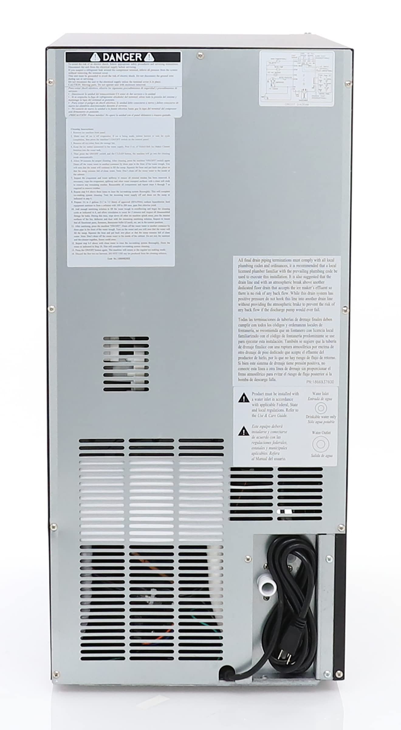 Maxx Ice MIM50P-ADA, Built-in Indoor Clear Ice Machine, ADA Compliant, 15", 65 lbs, in Stainless Steel