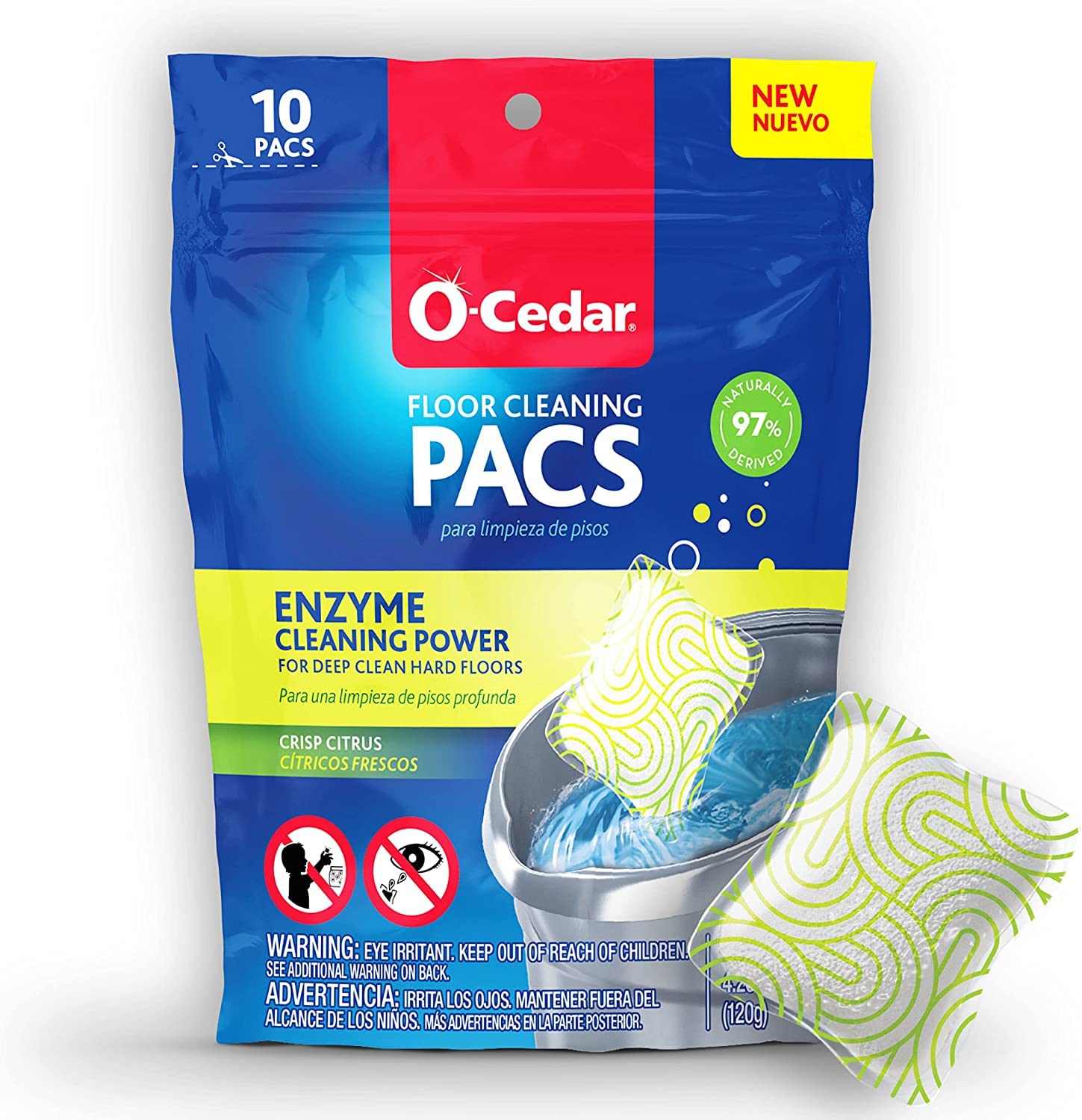 O-Cedar Floor Cleaning 30ct Pacs Citrus Scent 10ct (3-Packs)