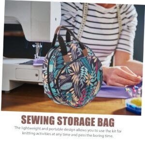 ULDIGI Sewing Tool Storage Multitools Embroidery Tools Hand Bag Storage Organizer Cross Projects Storage Sewing Storage Organizer Handheld Embroidery Bag Wool Bag Embroidery Supply Travel