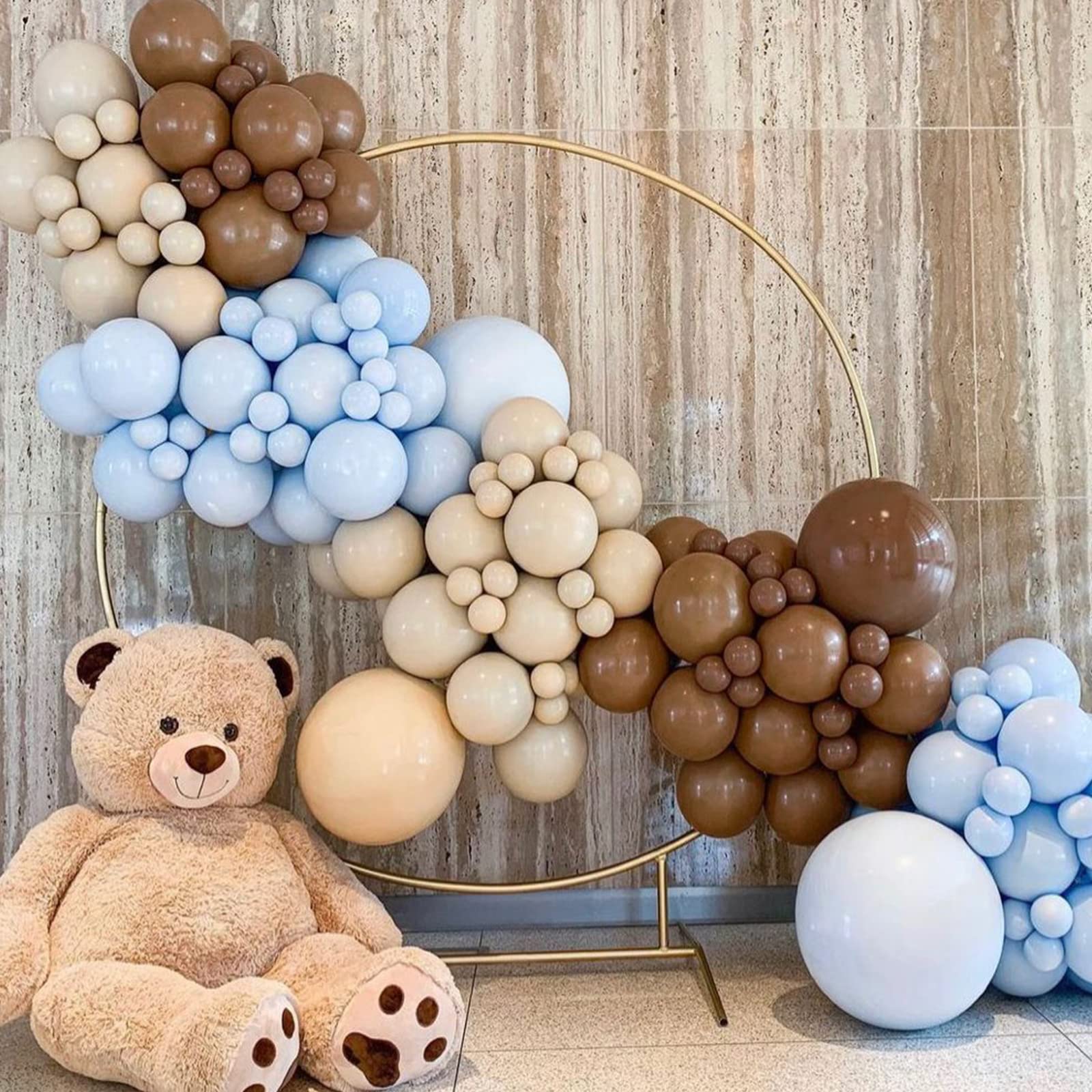 RUBFAC 87pcs Brown Balloons Different Sizes 18 12 10 5 Inches Premium Boho Coffee Brown Latex Balloons for Birthday Party Wedding Baby Shower Anniversary Garland Arch Party Decorations