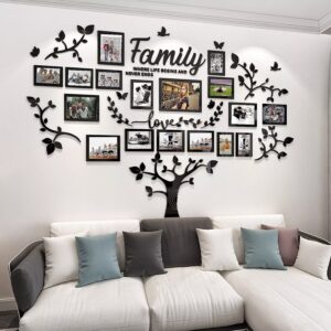 DIY Wall Decor Living Room Family Tree Wall Decor Sticker 3D Picture Frames Collage Wall Decor Living Room Wall Decor