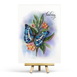 TUMYBee Thinking of You Butterfly Card, 5in x 7in, Blank Inside, Envelope Included, Perfect for Birthdays, Thank You, Anniversaries