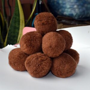 Brown Pom Poms Balls Pompom (30 Pack) 2 Inch for Kids Arts and Crafts