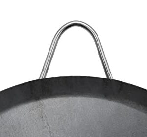 Comales Para Tortillas Grande Para Estufas for Tortillas y Quesadilla Carbon Steel Heavy Duty Metal Handle (11.5 Inch)