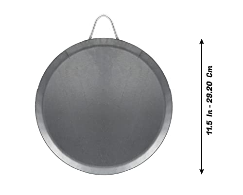 Comales Para Tortillas Grande Para Estufas for Tortillas y Quesadilla Carbon Steel Heavy Duty Metal Handle (11.5 Inch)