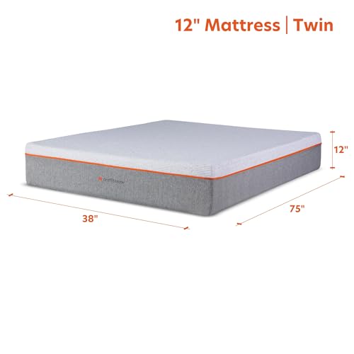 Craft & Trade 12-Inch Artistry Collection Hybrid Mattress, Bed-in-a-Box, CopperGel Cooling, Supportive Steel Coils, CertiPUR-US Certified, Twin, 100 Night Trial