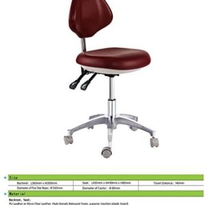 Dental Mobile Chair Doctor's Stool PU Leather Dentist Doctor Chair QY 90G