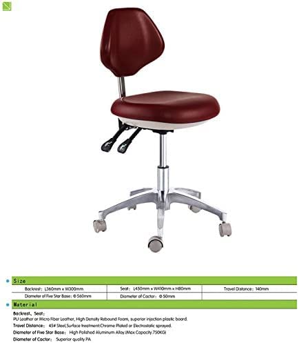 Dental Mobile Chair Doctor's Stool PU Leather Dentist Doctor Chair QY 90G