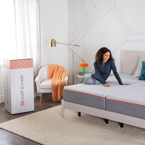 Craft & Trade 12-Inch Artistry Collection Hybrid Mattress, Bed-in-a-Box, CopperGel Cooling, Supportive Steel Coils, CertiPUR-US Certified, Twin, 100 Night Trial