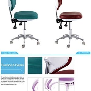 Dental Mobile Chair Doctor's Stool PU Leather Dentist Doctor Chair QY 90G