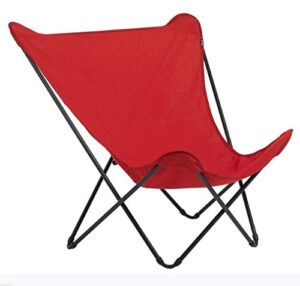 homeroots modern indoor outdoor red xl folding lounge chair