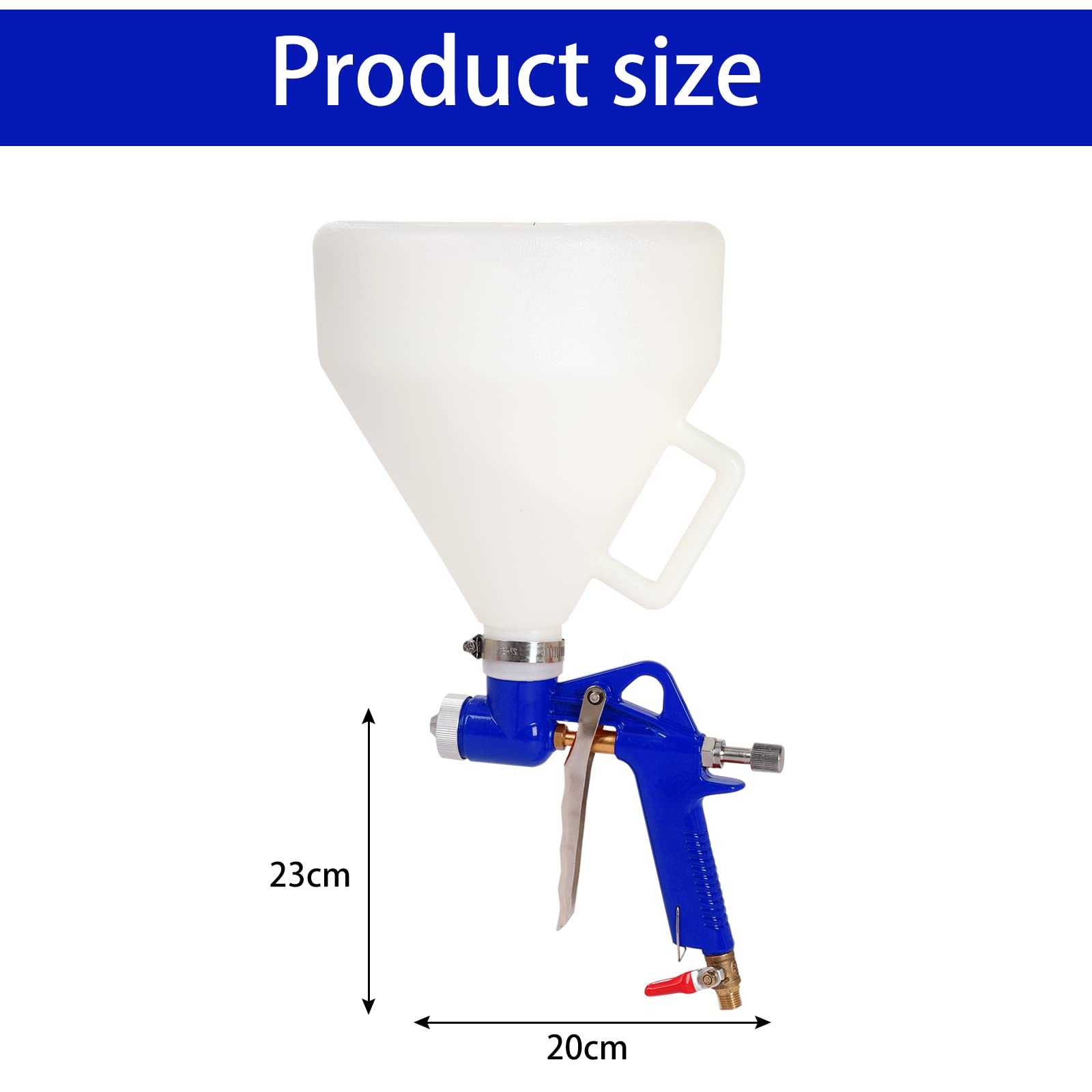 Drywall Wall Painting Sprayer,1.5 Gallon Paint Texture Tool Air Hopper Spray Gun with 3 Nozzle for Stucco Mud or Popcorn on Walls and Ceiling