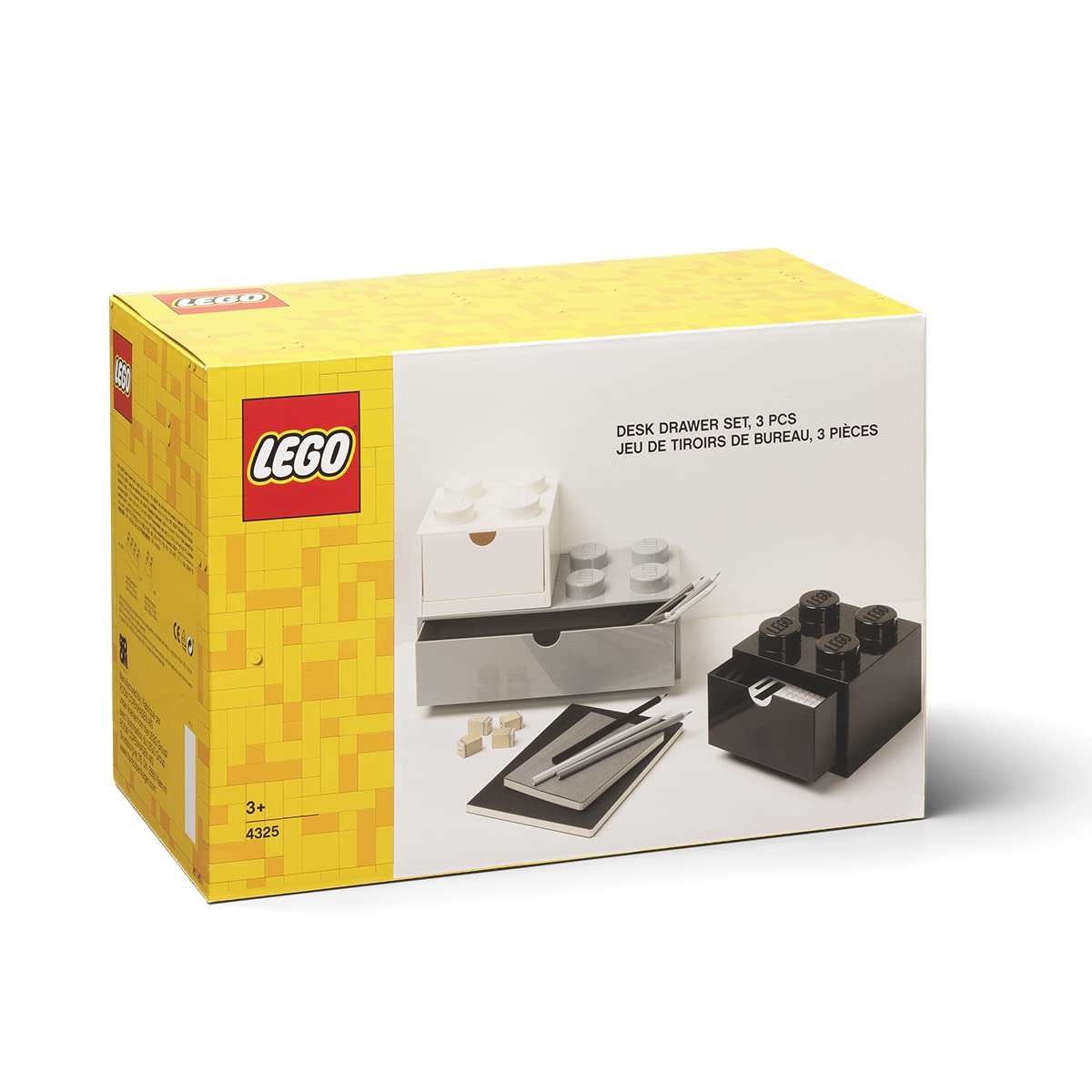 Room Copenhagen Lego Desk Drawer Set - Grey, Black, White…