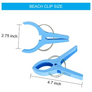 Semjikoy 8 Pack Beach Towel Clips, Plastic Chair Clips Towel Holder Clothes Pins Clothes Pegs Hanging Clip Clamps, Beach Accessories for Vacation