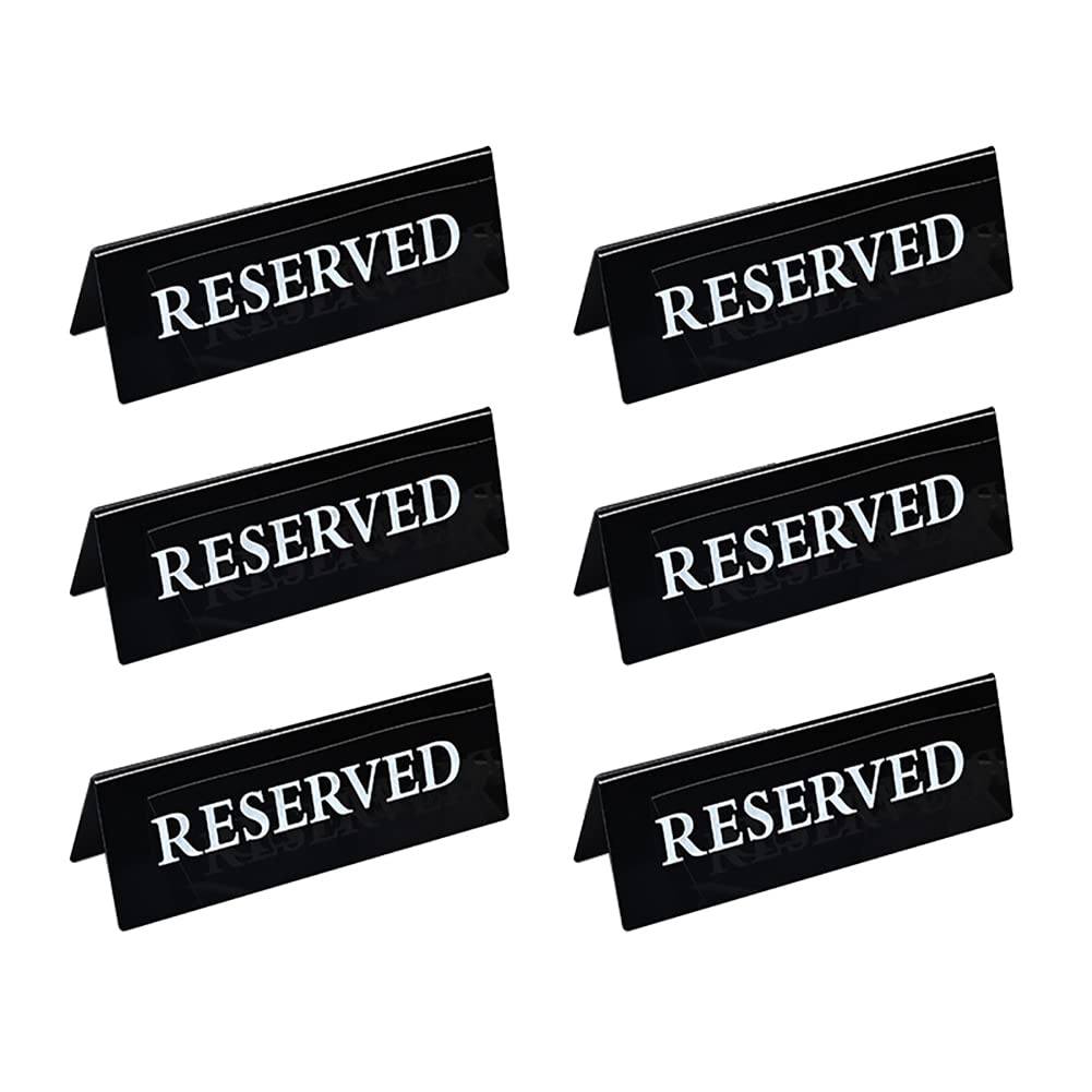 UUYYEO 6 Pcs Reserved Table Signs Wedding Seating Signs Table Tent Signs Restaurant Table Cards Party Table Placecards Table Setting Cards