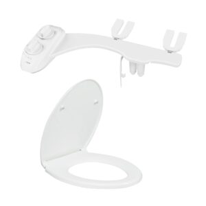 luxe bidet neo 185 plus white and luxe elongated toilet seat bundle