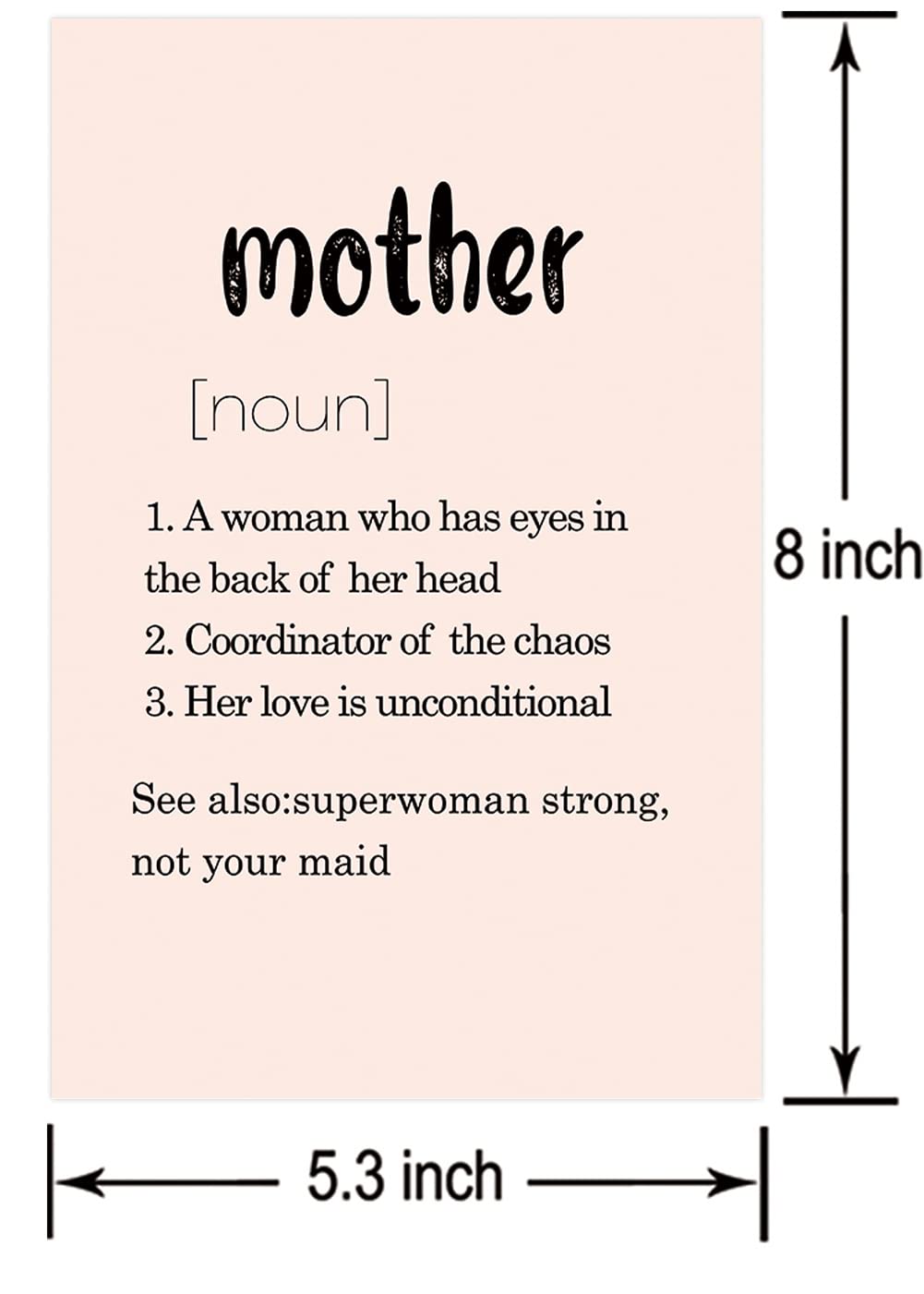 Tezivvo Funny Mother's Day Greeting Card Funny Birthday Greeting Card for Mom Mothers Day Gift for Mom Supermom Greeting Card Her Love is Unconditional