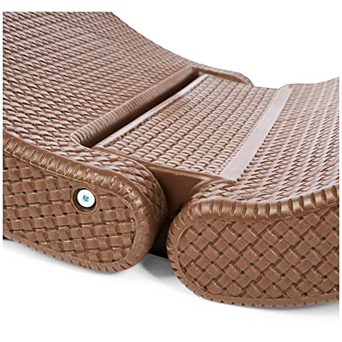 SwimWays Terra Sol Sonoma 2-in-1 Adult Pool Floats & Patio Lounge Chair, Durable Beach Chair & Outdoor Chaise Lounge, Chocolate