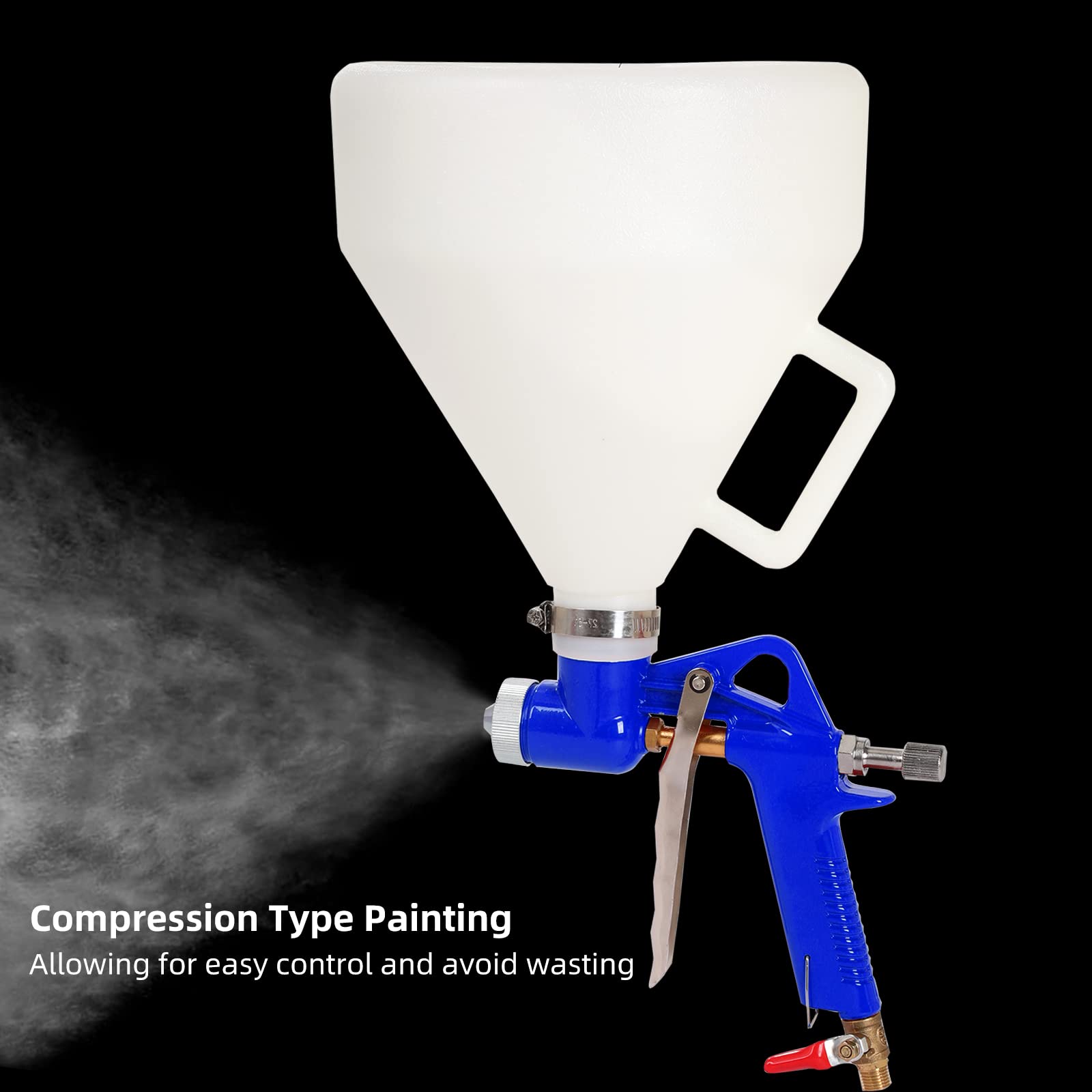 Drywall Wall Painting Sprayer,1.5 Gallon Paint Texture Tool Air Hopper Spray Gun with 3 Nozzle for Stucco Mud or Popcorn on Walls and Ceiling