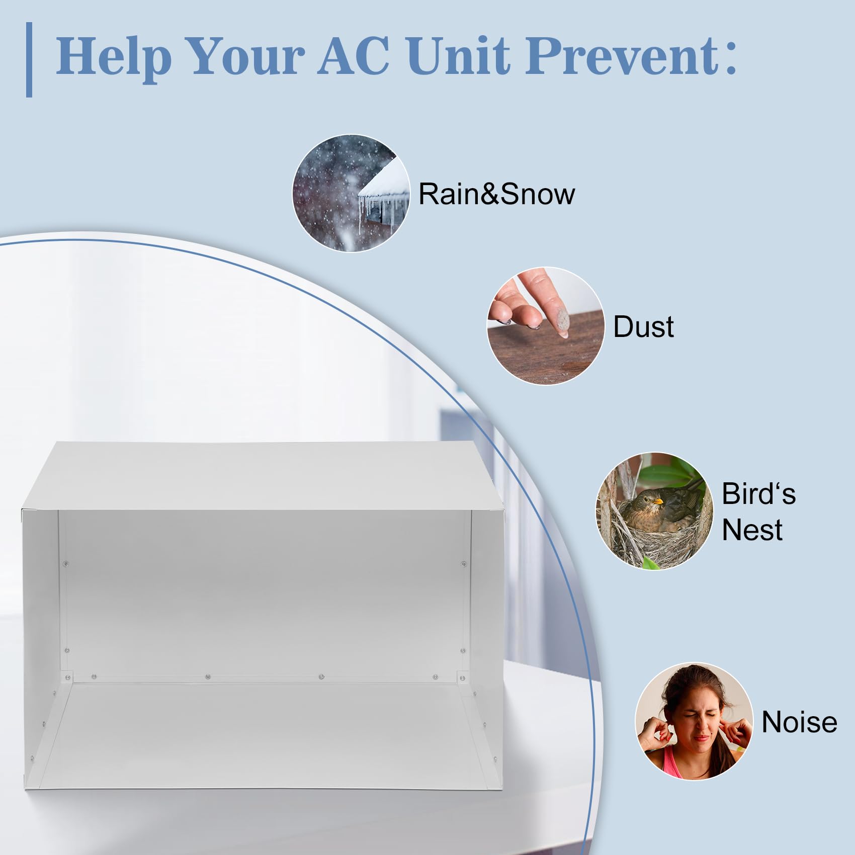 Through The Wall Air Conditioner Sleeve, 26 Inch Wall Sleeve, Wall Sleeve Air Conditioner, Universal Design AC Sleeve Wall Unit, Sturdy PTAC Wall Sleeve, Wall Air Conditioner Sleeve for 26 Inch